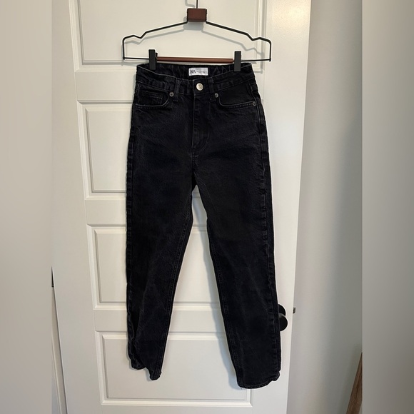 Zara Black High Rise Jeans Slim Fit - Picture 1 of 4